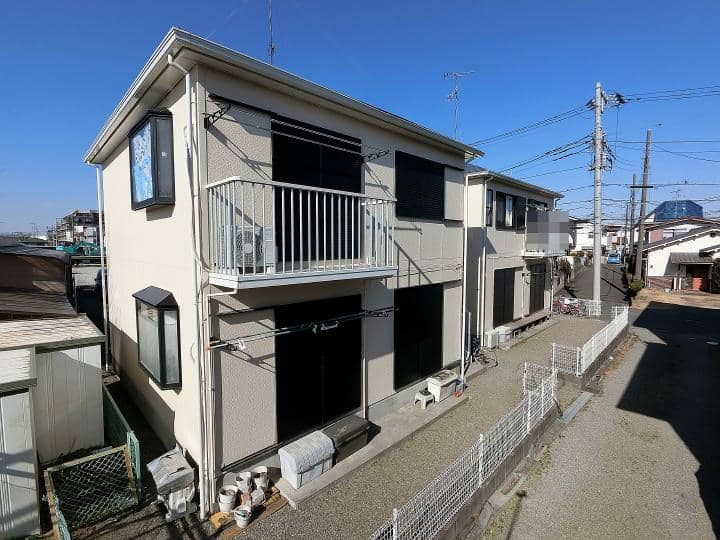 相模原市中央区上溝 Ｓアパート 外壁・屋根塗装工事 事例